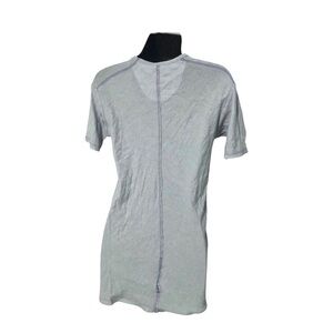 KO+O light blue exposed stitch 100% cotton longline tshirt size medium brand new